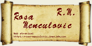 Rosa Menčulović vizit kartica